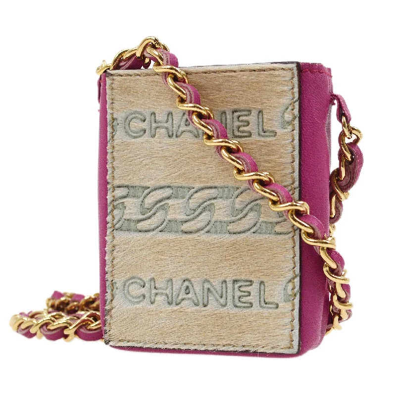 CHANEL luxury bags with contemporary designs -CHANEL 2001 Shoulder Bag Mini Pink Pony Fur