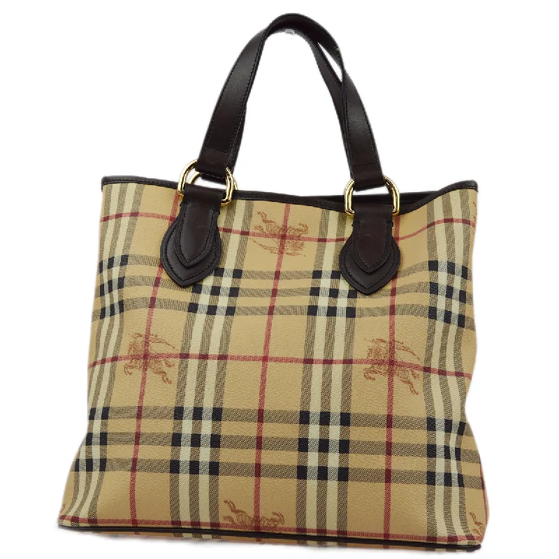 Burberry handbags with bold and chic designs -BURBERRY Beige House Check Tote Handbag 172436