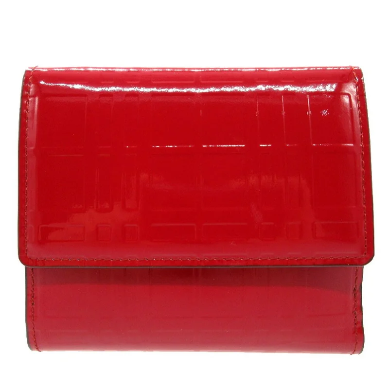 Burberry handbags with tailored designs -Burberry Bi-fold Wallet Patent Leather/Enamel Red 1077BURBERRY