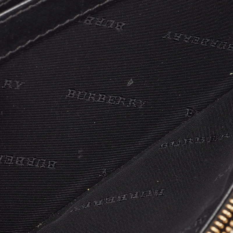 Burberry bags for high-end shoppers -BURBERRY Black/Beige House Check Canvas and Leather Flap Continental Wallet