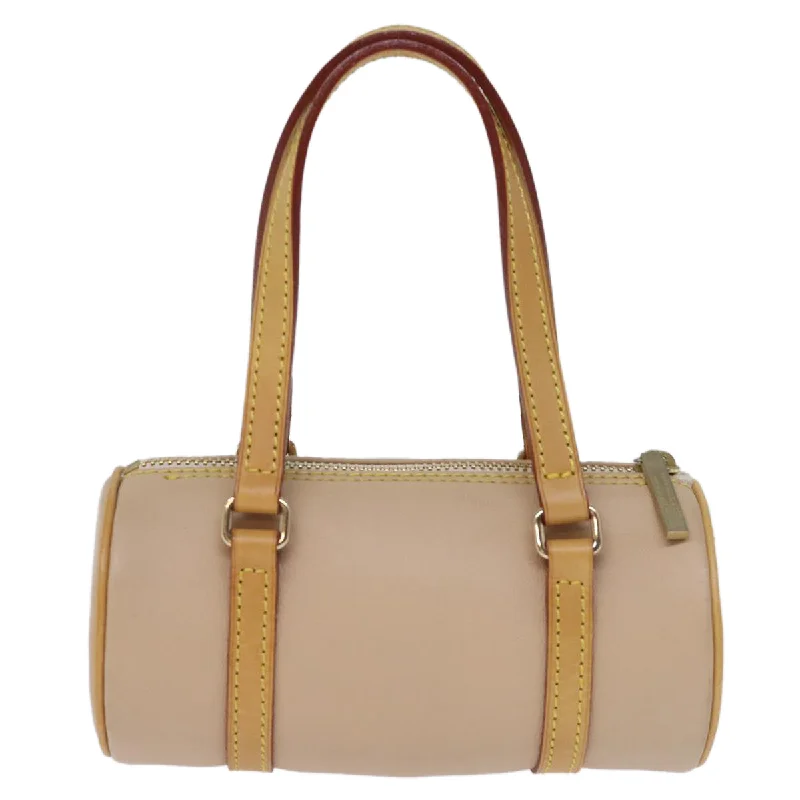 Burberry bags for fashionable professionals -BURBERRY Blue Label Mini Hand Bag Leather Beige  am6171