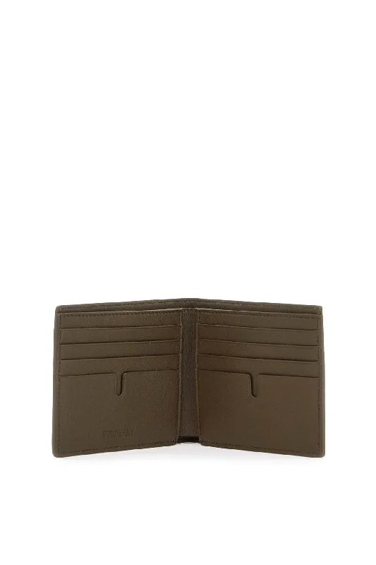 Burberry bags for chic professionals -Burberry Book Wallet In Coated Canvas Bi-Fold Design Men