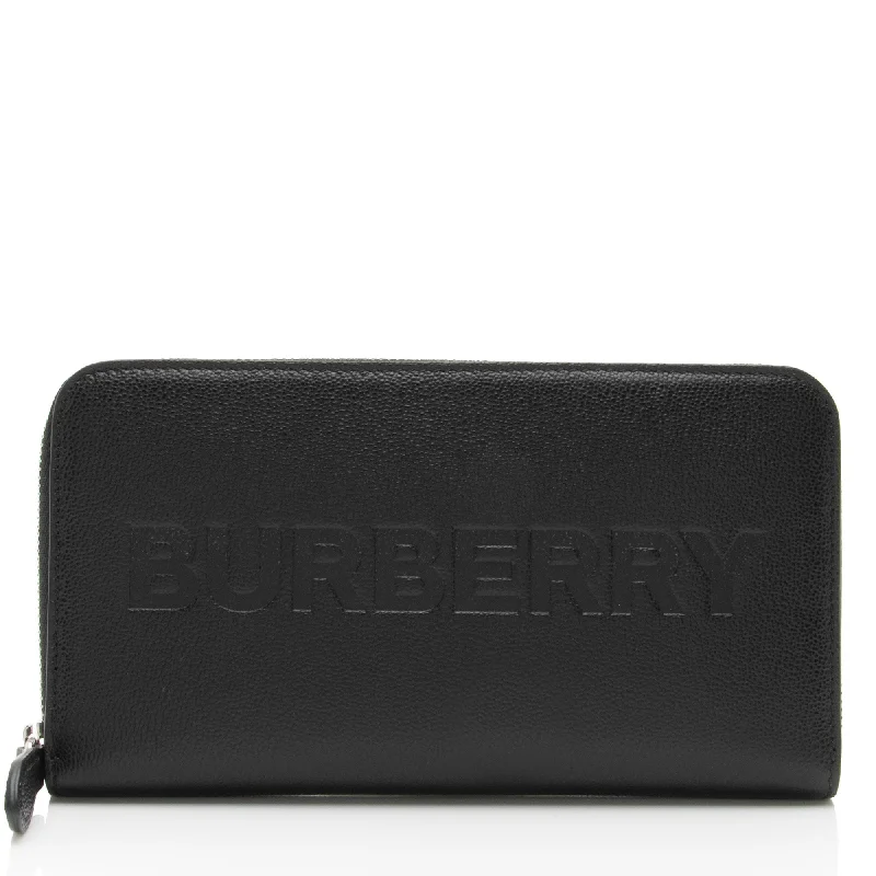 Burberry bags with distinctive leatherwork -Burberry Embossed Leather Elmore Zip Around Wallet (SHF-pHtHae)