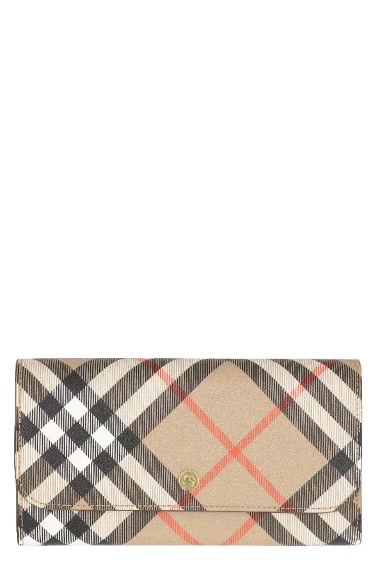 Burberry bags with exclusive craftsmanship -BURBERRY Check Continental Mini Wallet