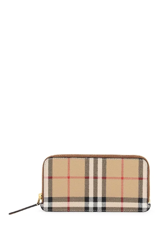 Burberry handbags with polished gold hardware -Burberry check faux leather wallet