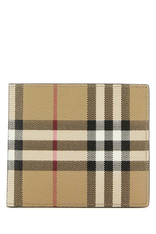 Burberry handbags with leather handles -BURBERRY Checked Fabric Mini Wallet