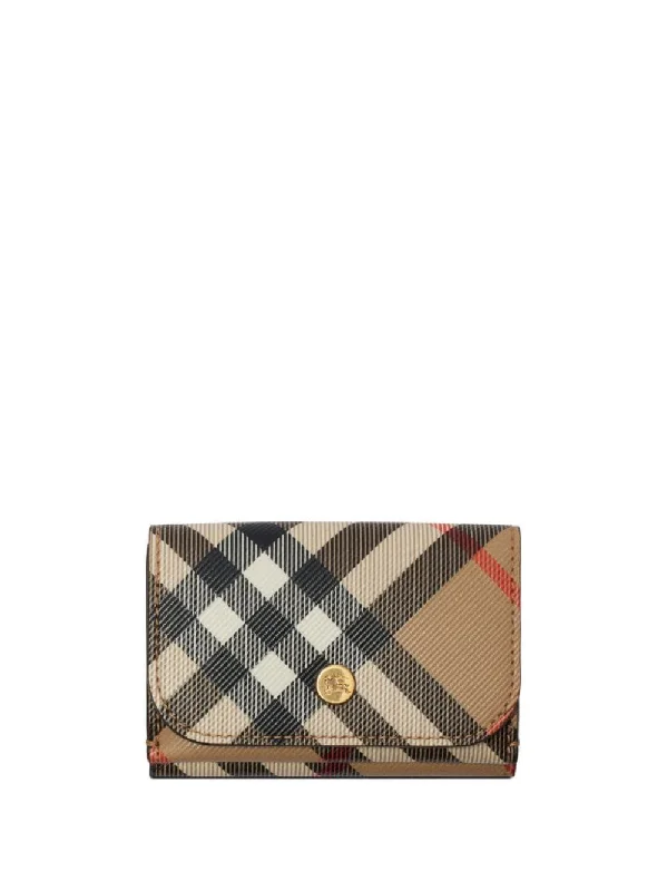 Burberry bags for upscale fashion lovers -BURBERRY Checkered Mini Wallet