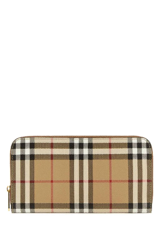 Burberry bags for luxurious wardrobes -BURBERRY Classic Checked Canvas Wallet (20 cm x 11 cm x 2 cm)