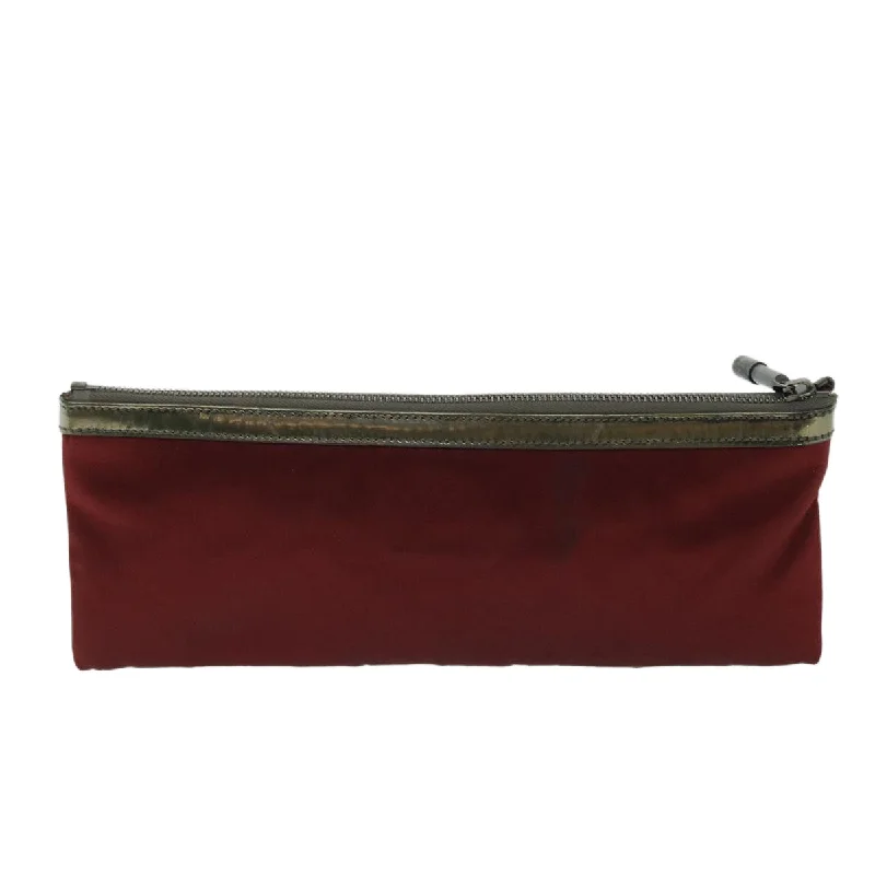 Burberry handbags with timeless craftsmanship -BURBERRY Clutch Bag Satin Red  bs8238