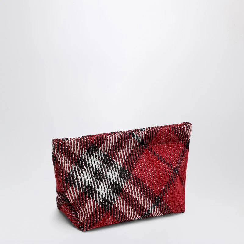 Burberry bags with sophisticated colors -Burberry Clutch Bag With Red Check Pattern Women