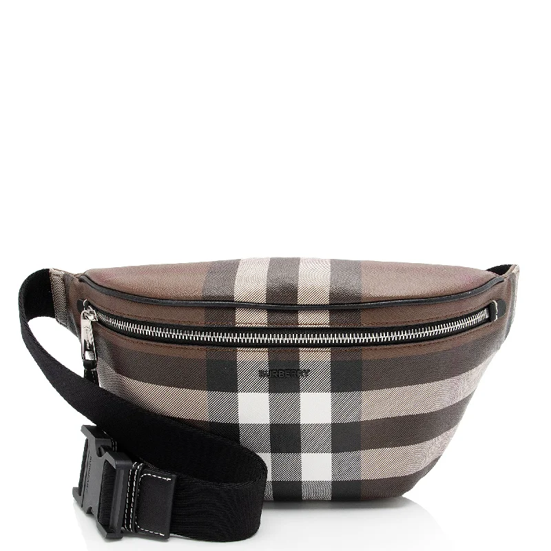 Burberry handbags with premium craftsmanship -Burberry E-Canvas Check Cason Bum Bag (SHF-kefumV)