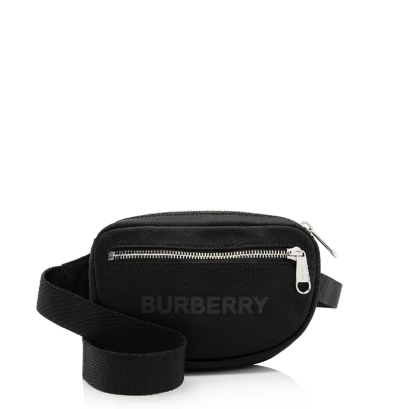 Burberry handbags with polished gold hardware -Burberry Econyl Logo Cannon Small Bumbag (SHF-iB6Spc)