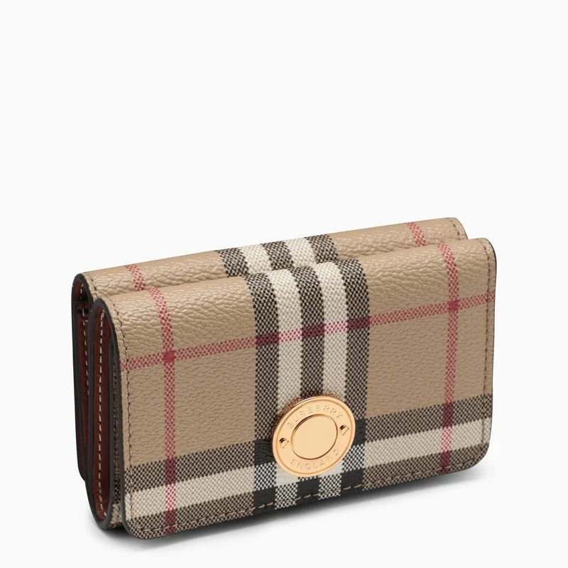 Burberry handbags for luxurious events -BURBERRY Fashionable Checkered Wallet for Women in Patchwork Design