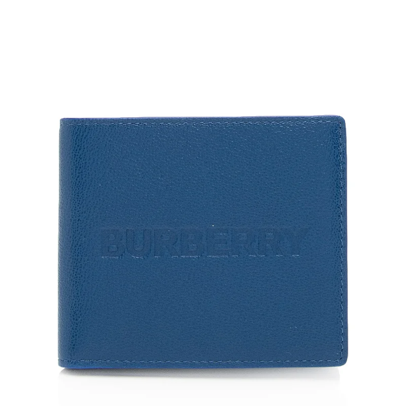 Burberry bags for professional style -Burberry Embossed Grainy Calfskin  Bi-Fold Wallet (SHF-eDYuMU)