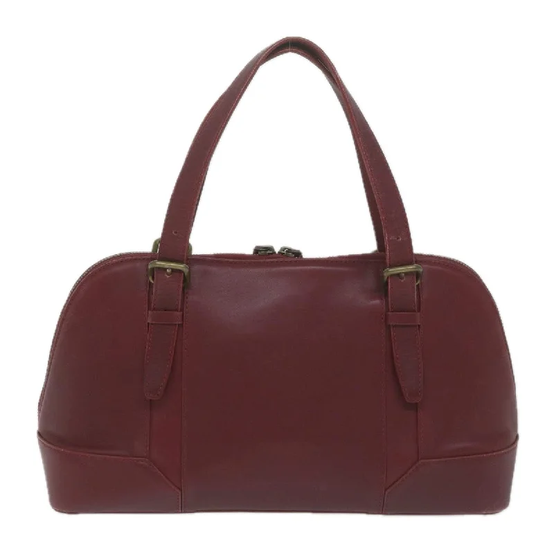 Burberry bags for formal occasions -BURBERRY Hand Bag Leather Red  ti1480