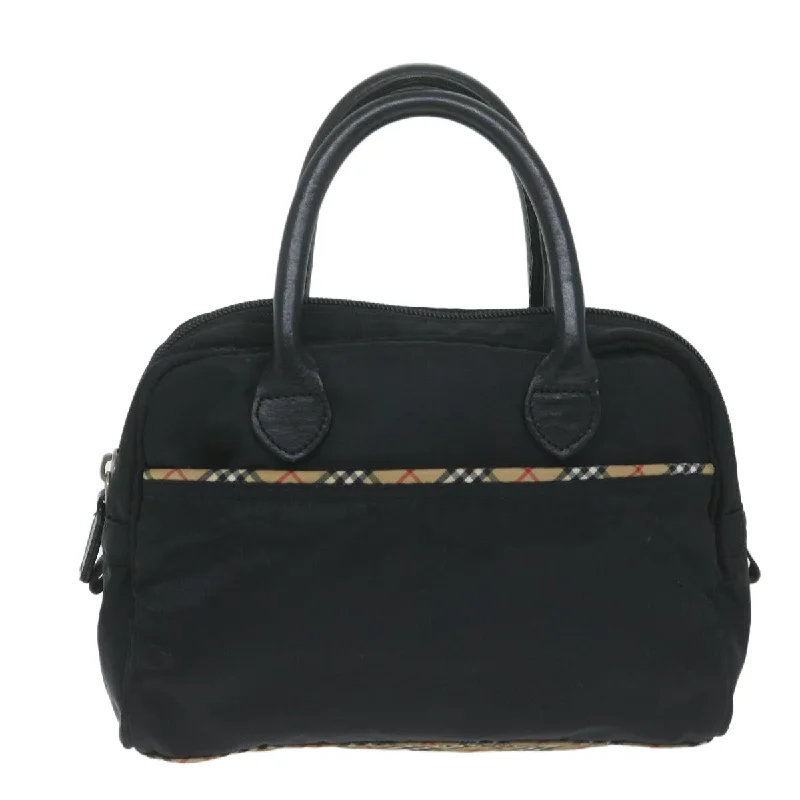 Burberry bags with luxe metal accents -BURBERRY Hand Bag Nylon Black  ti1471