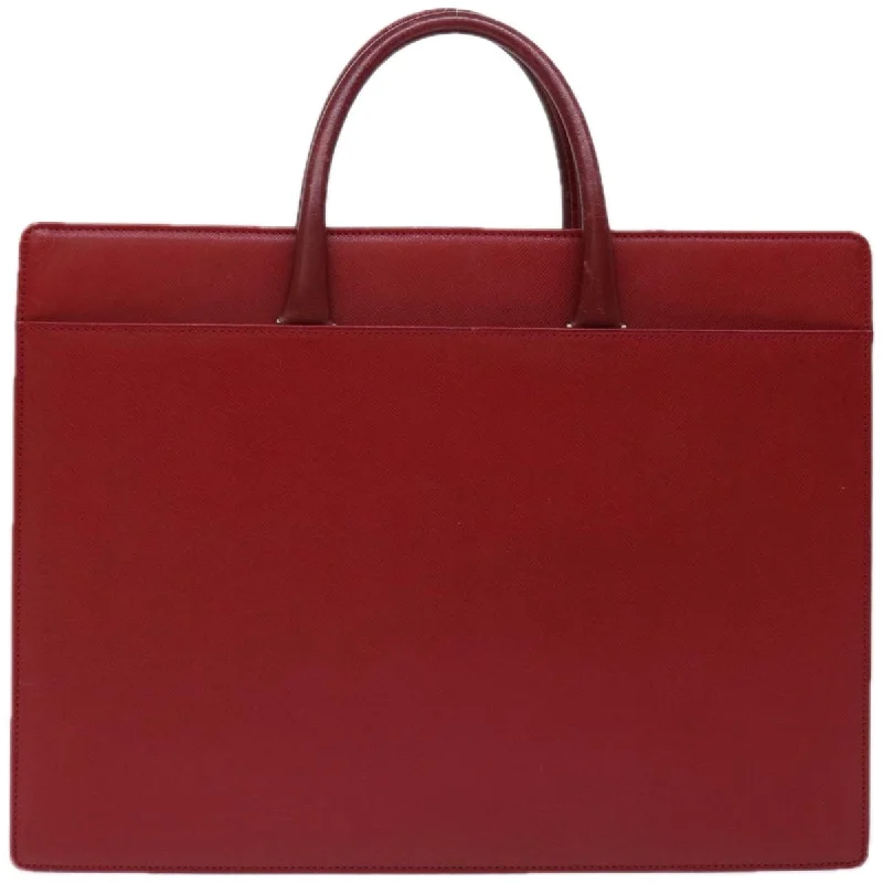 Burberry handbags with signature metal detailing -BURBERRY Hand Bag Safiano leather Red  ep3405