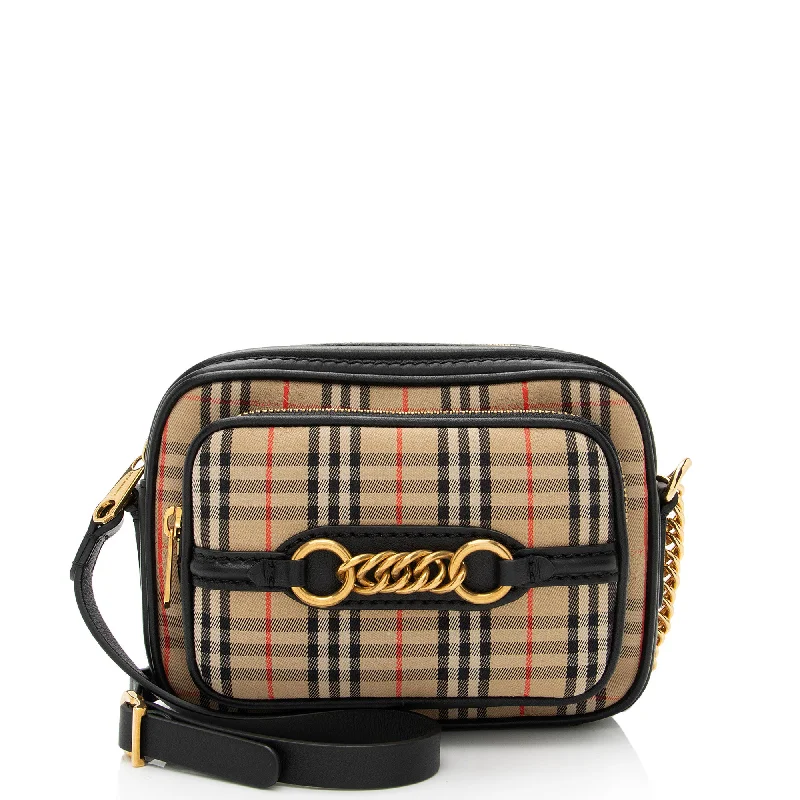 Burberry bags with classic leatherwork -Burberry Horseferry Check Link Camera Bag (SHF-U4S5w1)