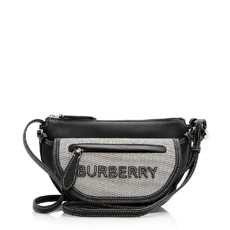 Burberry bags with sophisticated patterns -Burberry Leather Double Olympia Mini Bag (SHF-21459)