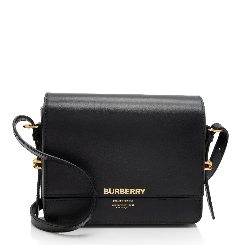 Burberry bags with modern design influences -Burberry Leather Grace Small Flap Bag - FINAL SALE (SHF-d9ySrl)