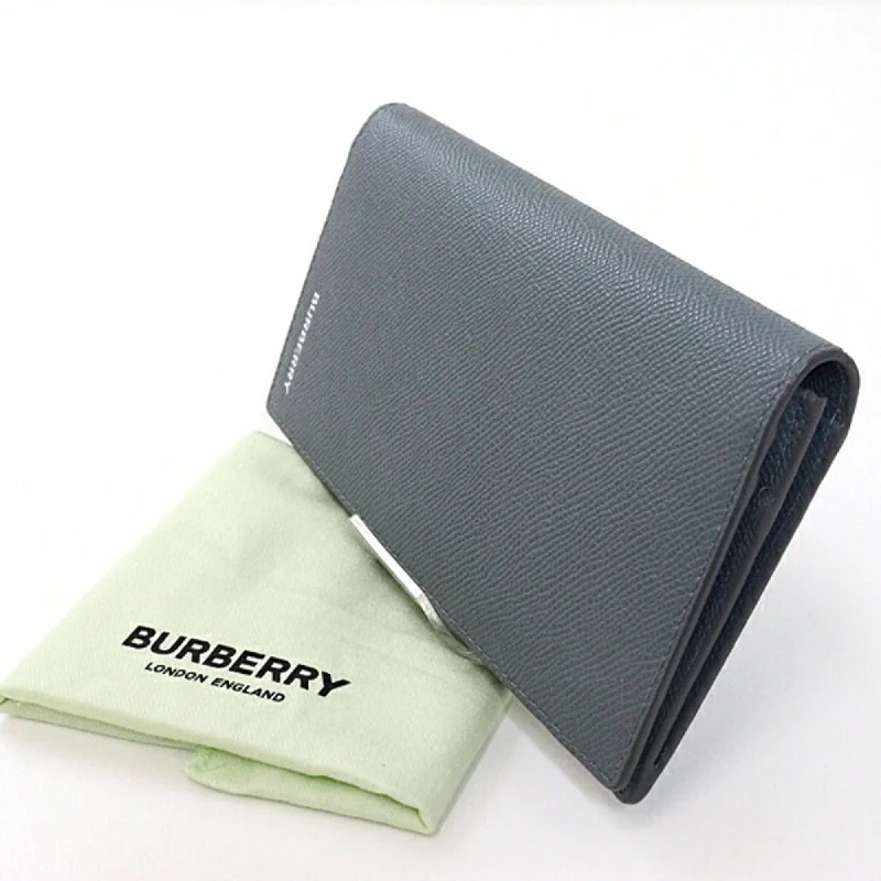 Burberry bags for chic professionals -Burberry long wallet in grey leather