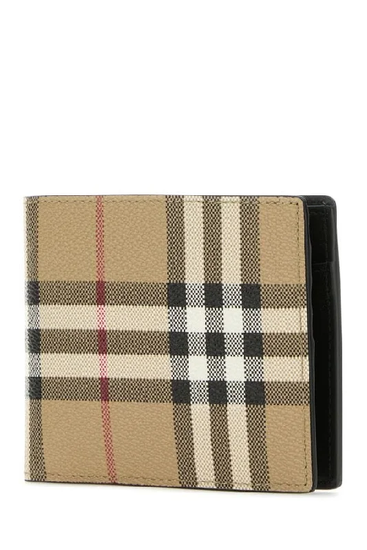 Burberry bags with modern plaid patterns -Burberry Man Printed Canvas Wallet