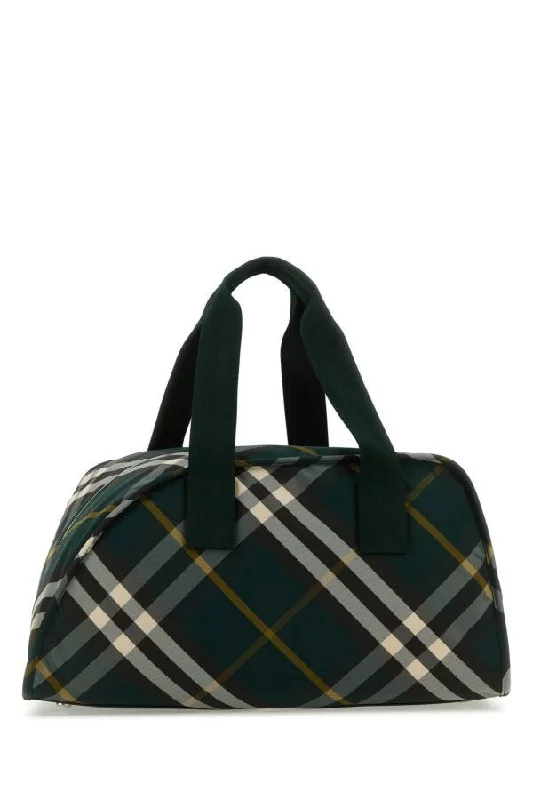 Burberry handbags for high-end fashionistas -Burberry Man Printed Nylon Shield Travel Bag