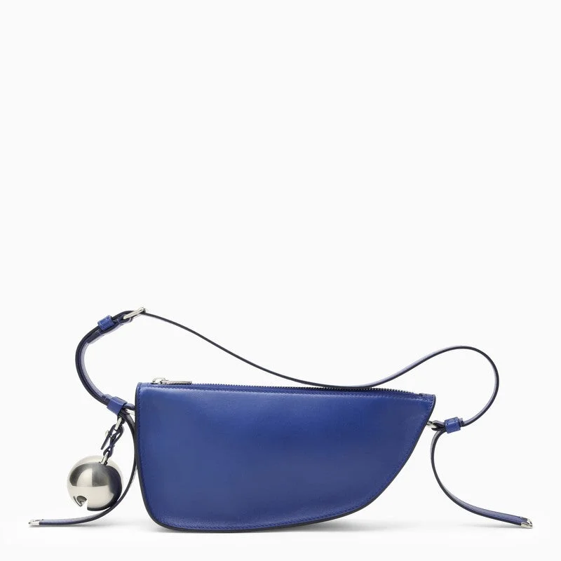 Burberry handbags for statement style -Burberry Medium Shield Blue Leather Bag Women