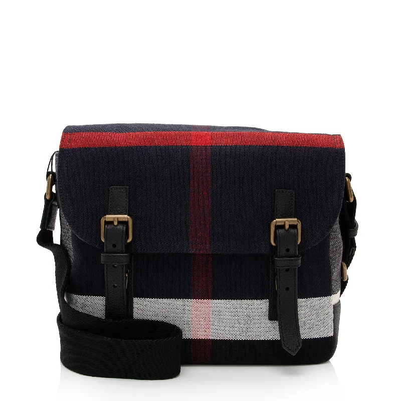 Burberry bags with stylish plaid patterns -Burberry Mega Check Baildon Messenger Bag (SHF-NwBU5T)