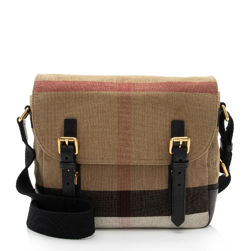 Burberry bags with high-end finishes -Burberry Mega Check Baildon Messenger Bag (SHF-VuxVRv)