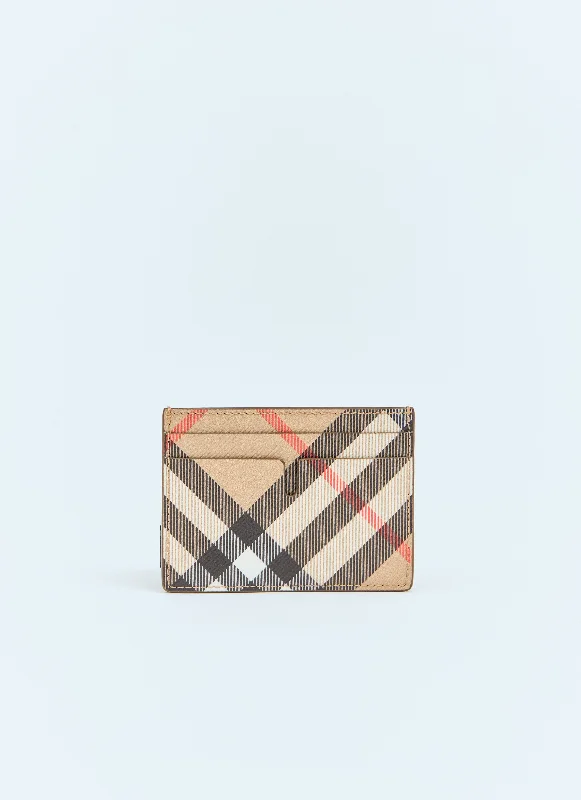 Burberry handbags for iconic style -Burberry Men Check Cardholder