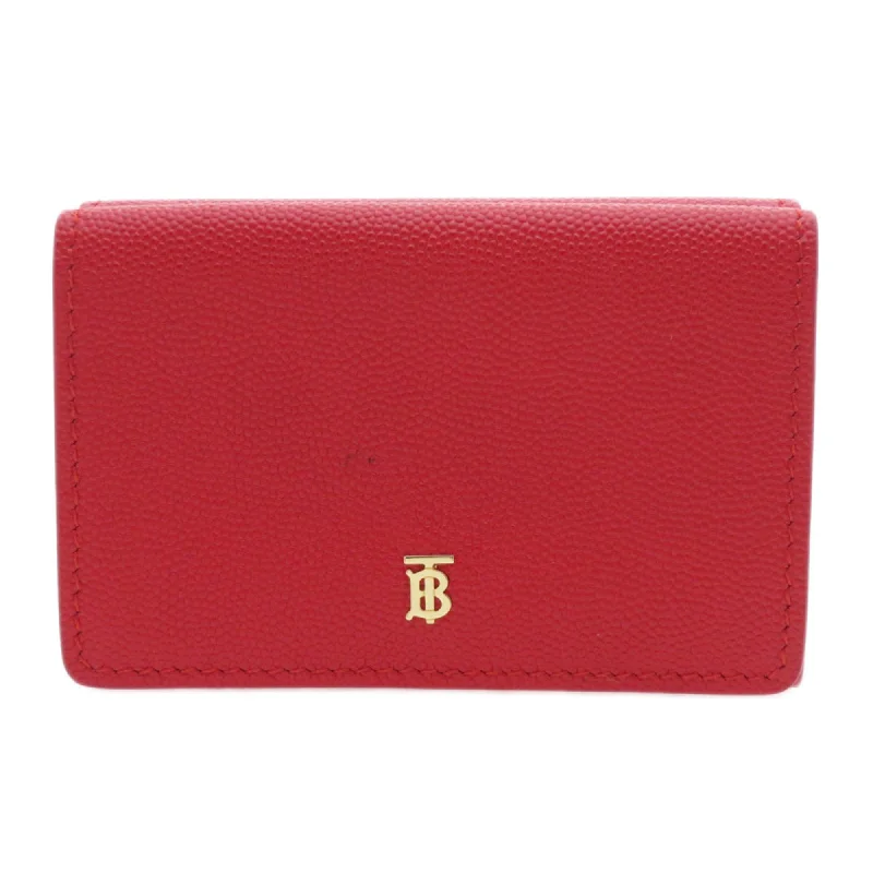 Burberry bags for high-end occasions -Burberry metal fittings tri-fold bi-fold wallet calfskin women's