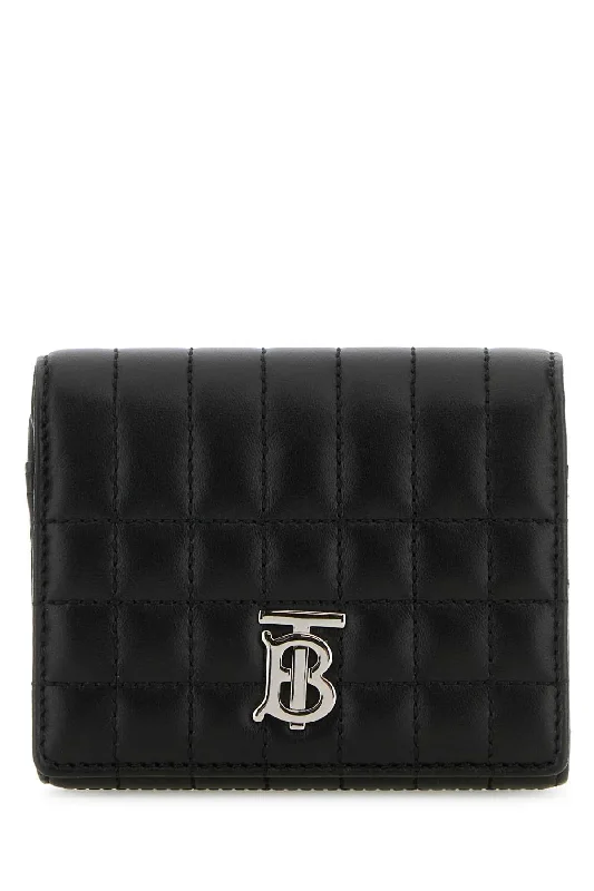 Burberry bags with polished leatherwork -BURBERRY Mini Black Leather Wallet