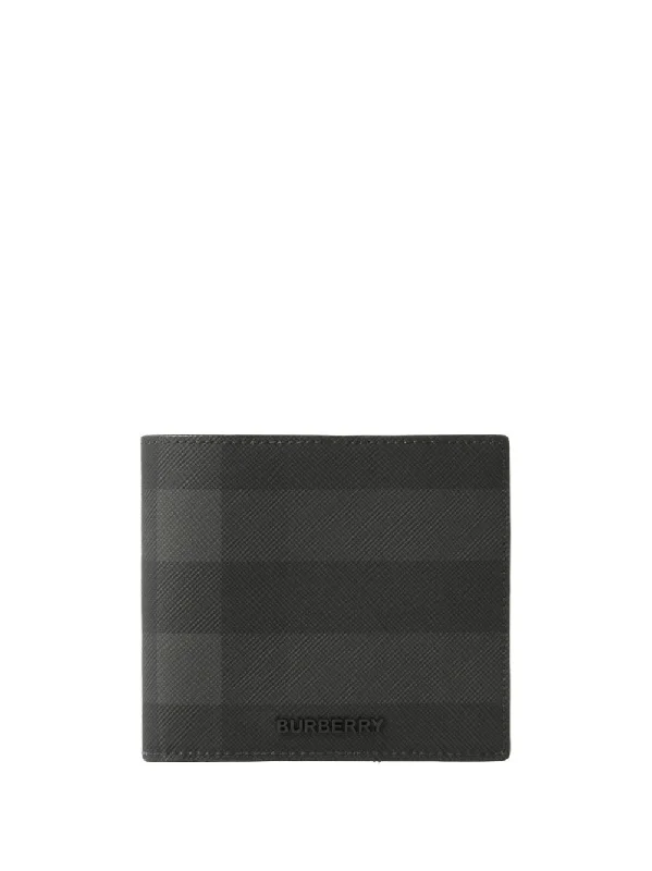 Burberry bags for timeless appeal -BURBERRY Mini Grey Check Bi-Fold Wallet