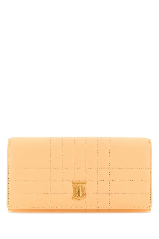 Burberry bags with polished details -BURBERRY Mini Leather Wallet with Golden Finishing - 19 cm x 10 cm x 2.5 cm