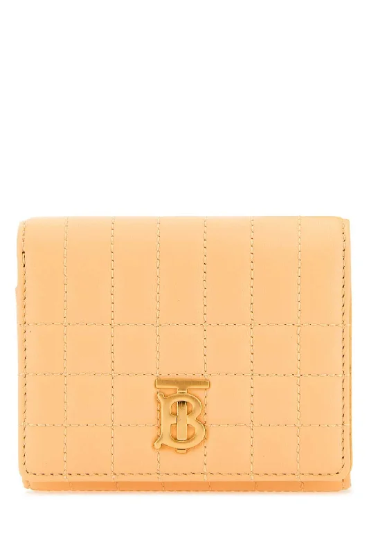 Burberry bags for exclusive collectors -BURBERRY Mini Peach Leather Wallet