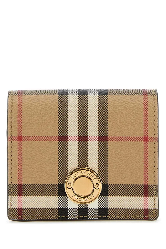 Burberry handbags with modern luxury finishes -BURBERRY Mini Printed Canvas Wallet