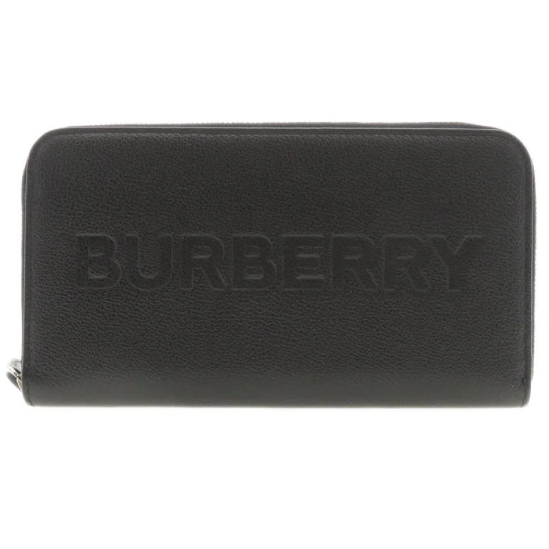 Burberry bags with sophisticated plaid prints -Burberry motif long wallet leather ladies BURBERRY