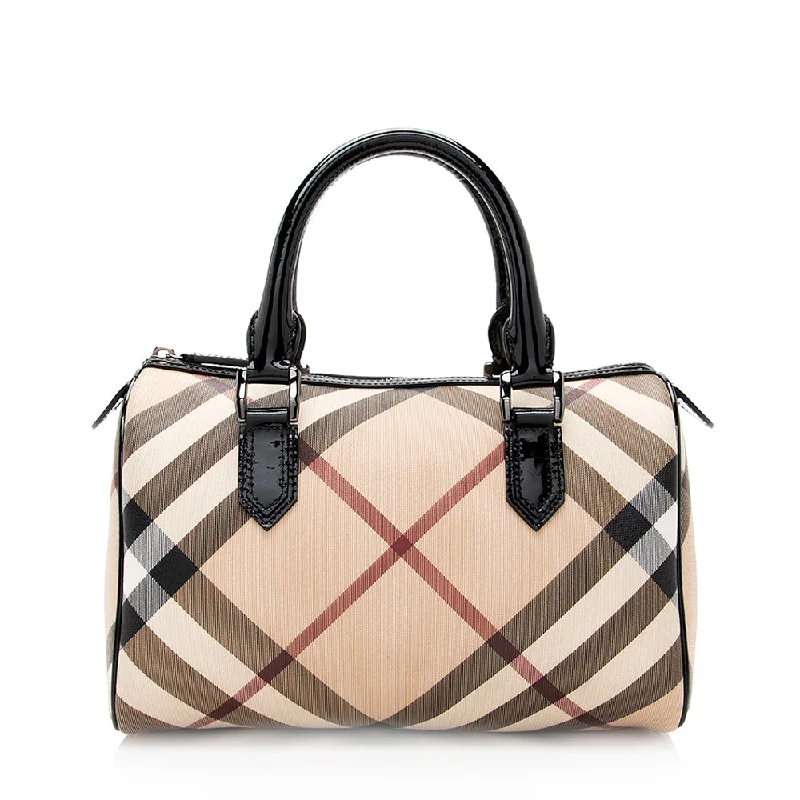 Burberry handbags with chic detailing -Burberry Nova Check Chester Boston Bag (SHF-19978)