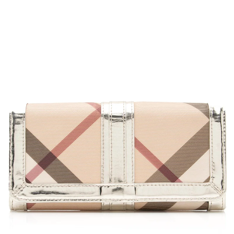 Burberry bags for sophisticated fashionistas -Burberry Nova Check Penrose Continental Wallet (SHF-aObasm)