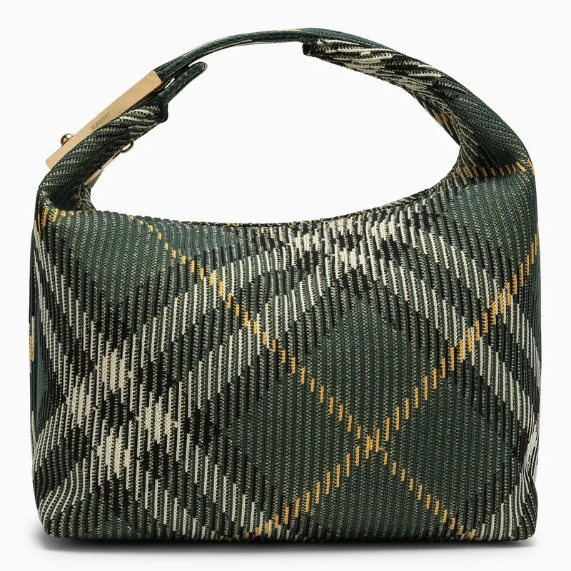 Burberry bags with luxurious plaid designs -Burberry Medium Green Peg Bag Women