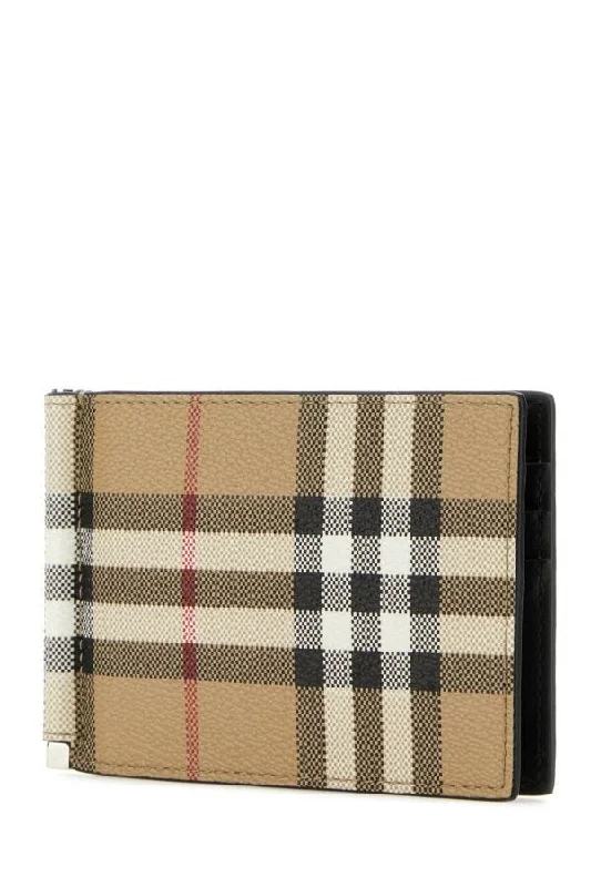 Burberry handbags with classic leather textures -Burberry Man Printed Canvas Cardholder