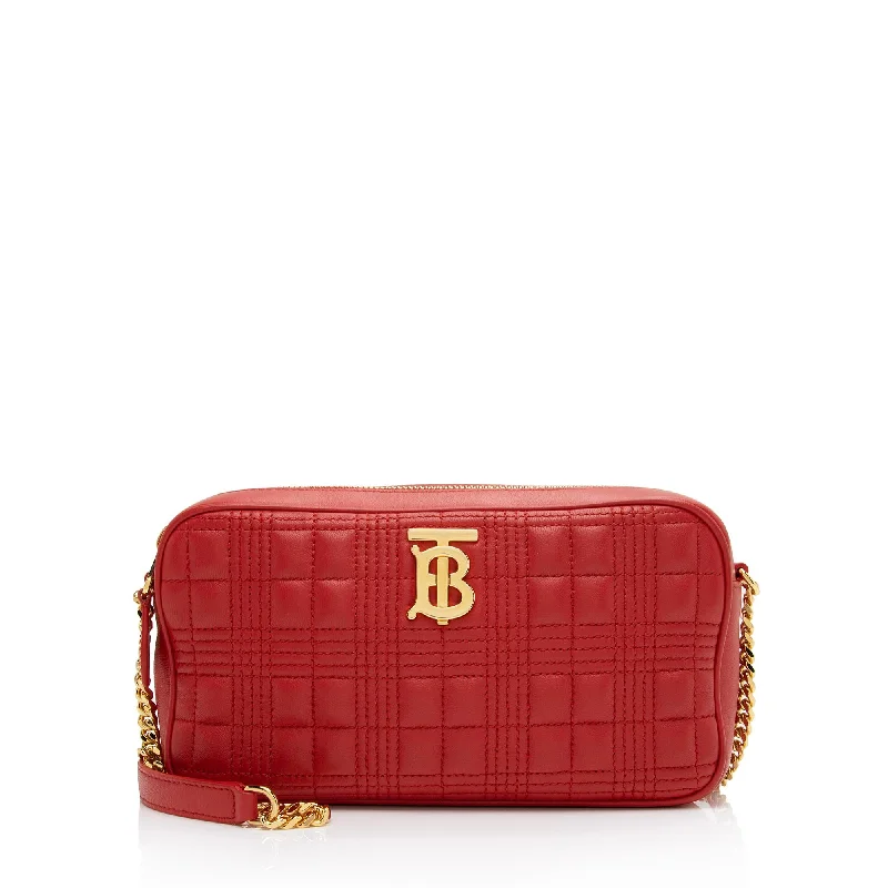 Burberry handbags for refined fashion -Burberry Quilted Lambskin TB Lola Camera Bag (SHF-G0RyLf)