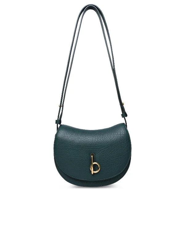 Burberry bags with iconic check pattern -Burberry 'Rocking Horse' Mini Bag In Green Leather Woman