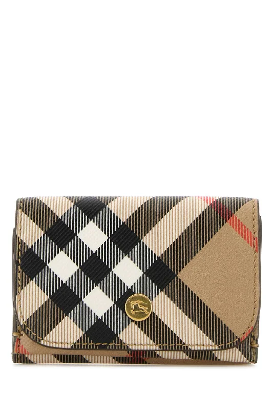 Burberry handbags for chic style -BURBERRY Stylish Printed Canvas Wallet - 11 cm x 8 cm x 3 cm