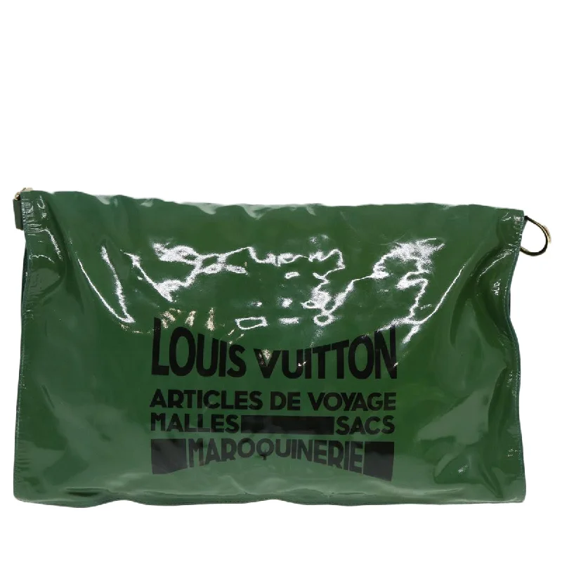 Louis Vuitton bags with iconic LV logos -LOUIS VUITTON Busus Shoulder Bag Enamel Green LV bs15987