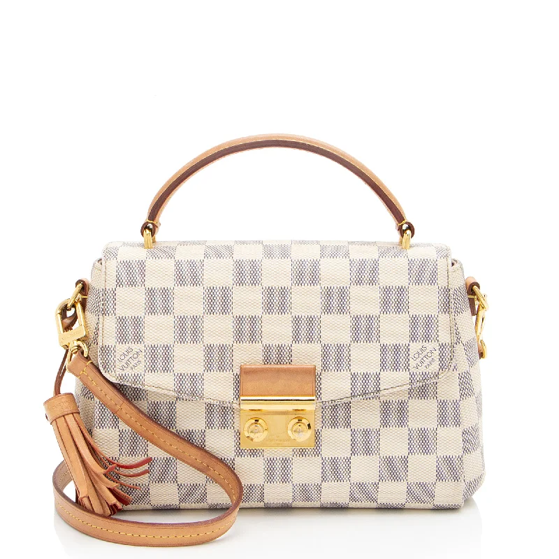 Louis Vuitton designer bags with refined craftsmanship -Louis Vuitton Damier Azur Croisette Shoulder Bag (SHF-LgQ1VD)