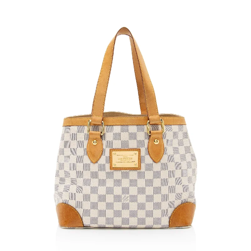 Louis Vuitton handbags for refined fashion -Louis Vuitton Damier Azur Hampstead PM Tote (SHF-jZQD5W)