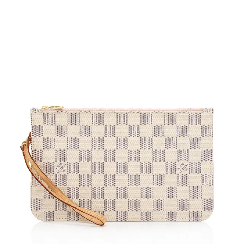 Louis Vuitton bags with embossed logos -Louis Vuitton Damier Azur Neverfull GM Pochette (SHF-pkmLOz)