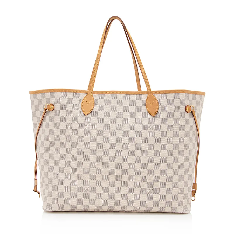 Louis Vuitton bags with classic designs -Louis Vuitton Damier Azur Neverfull GM Tote (SHF-19839)